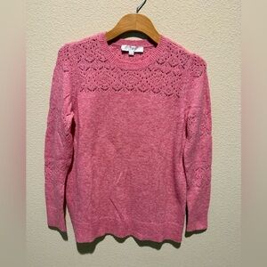 LOFT Pink Crew Neck Sweater